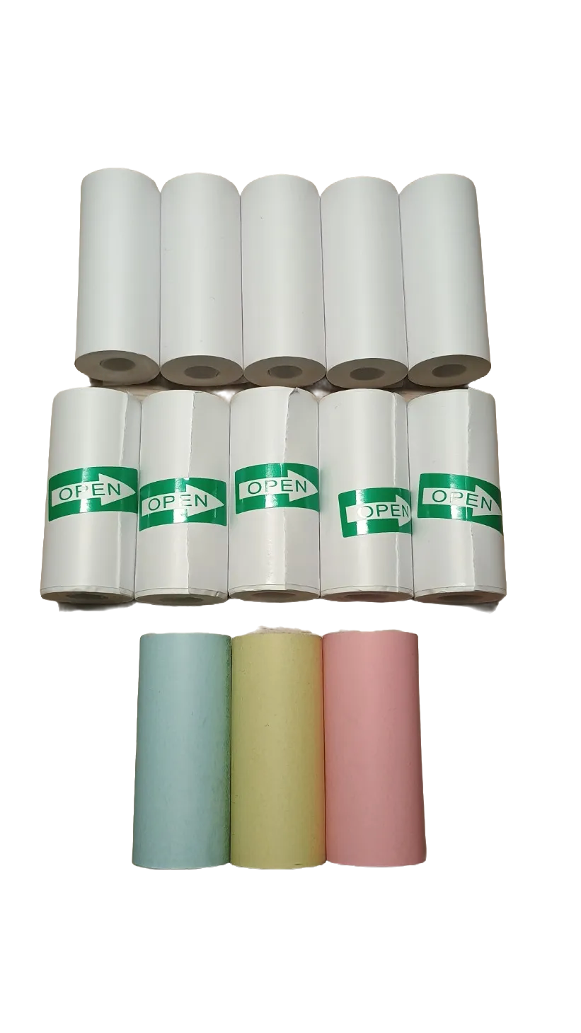Sada termopapírů pro minitiskárny, šířka 57mm, průměr 25mm, 13 roliček